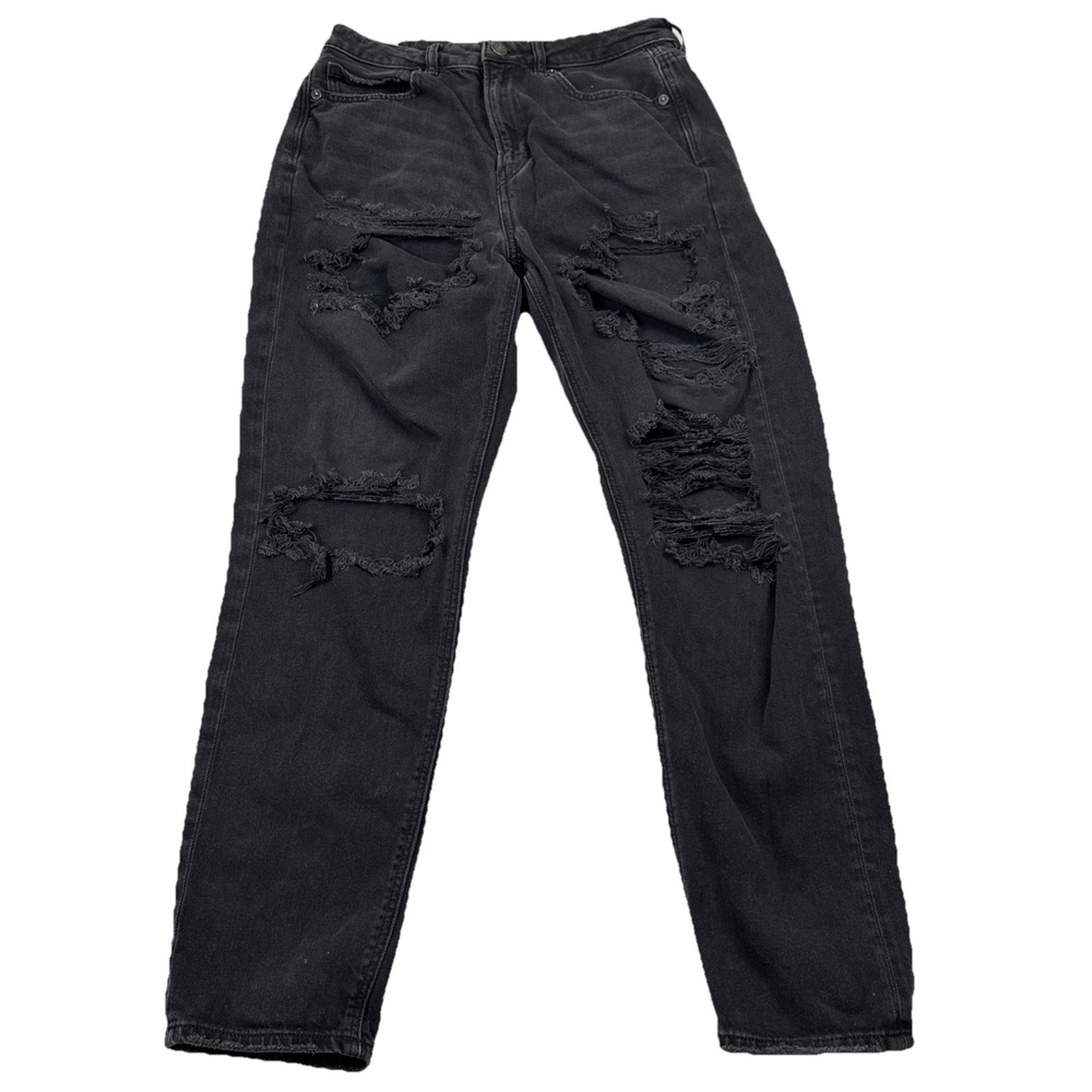 American Eagle Distressed High Rise Black Jeans Size 6 (27x27) Regular